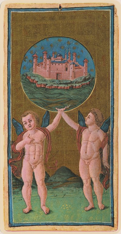 Il Mondo, facsimile di una carta dei tarocchi dal mazzo 